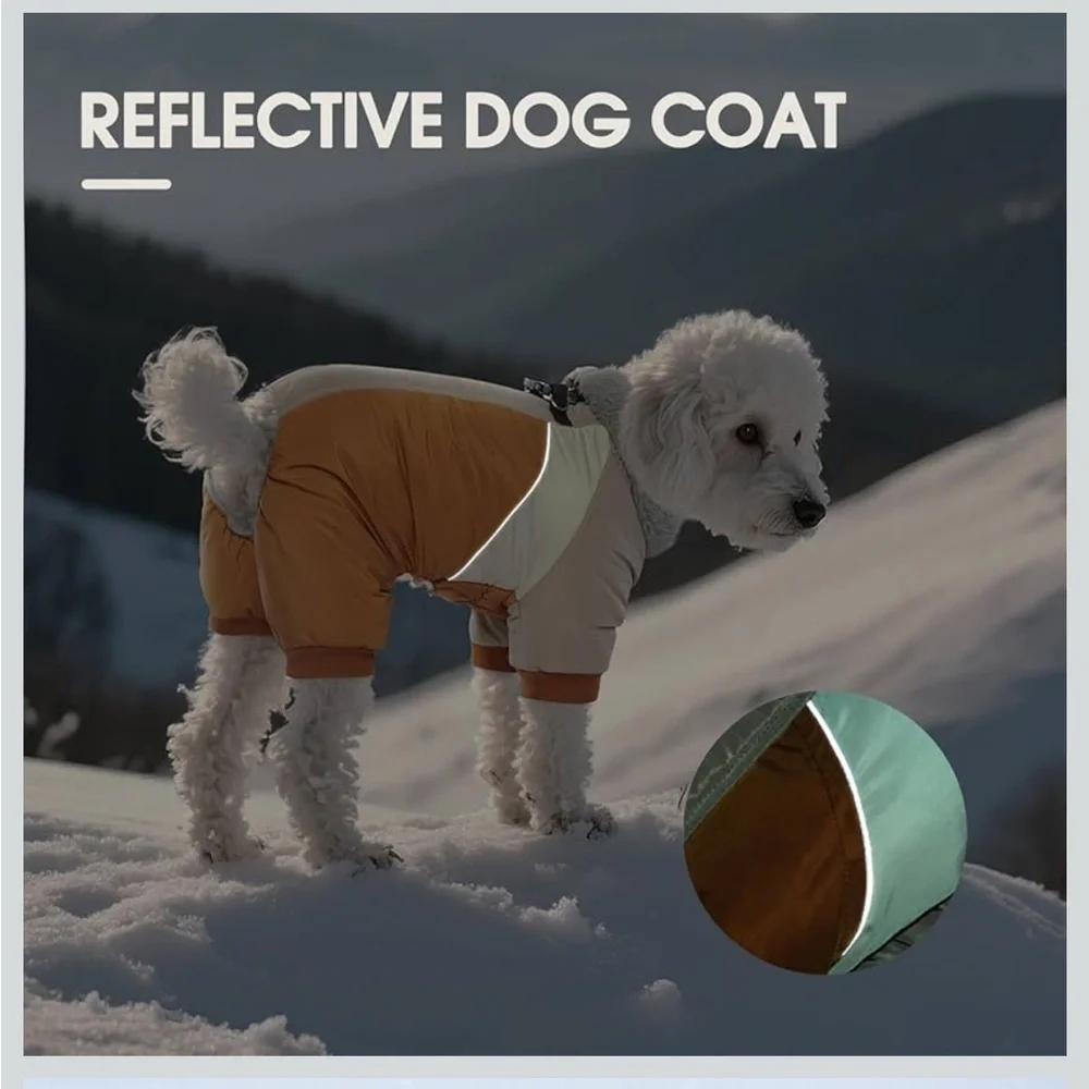 Kuoser Fullbody Dog Coat, Warm Winter Coat With Built-In Harness, L 533- 3